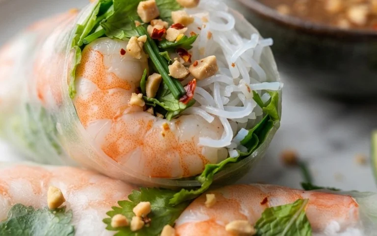 Vietnamese Rice Paper Shrimp Rolls