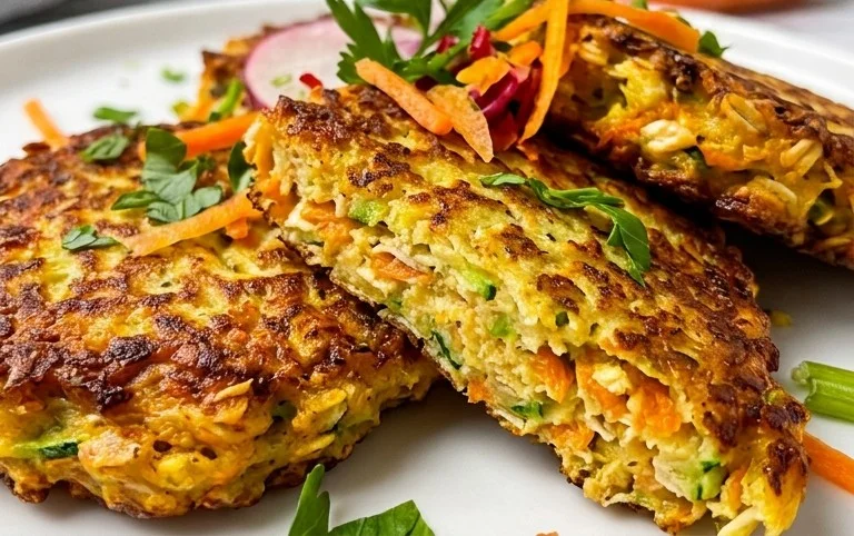 Zucchinipuffer mit Haferflocken und Möhren