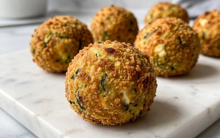 Knusprige Zucchini-Feta-Bällchen aus dem Ofen genießen!