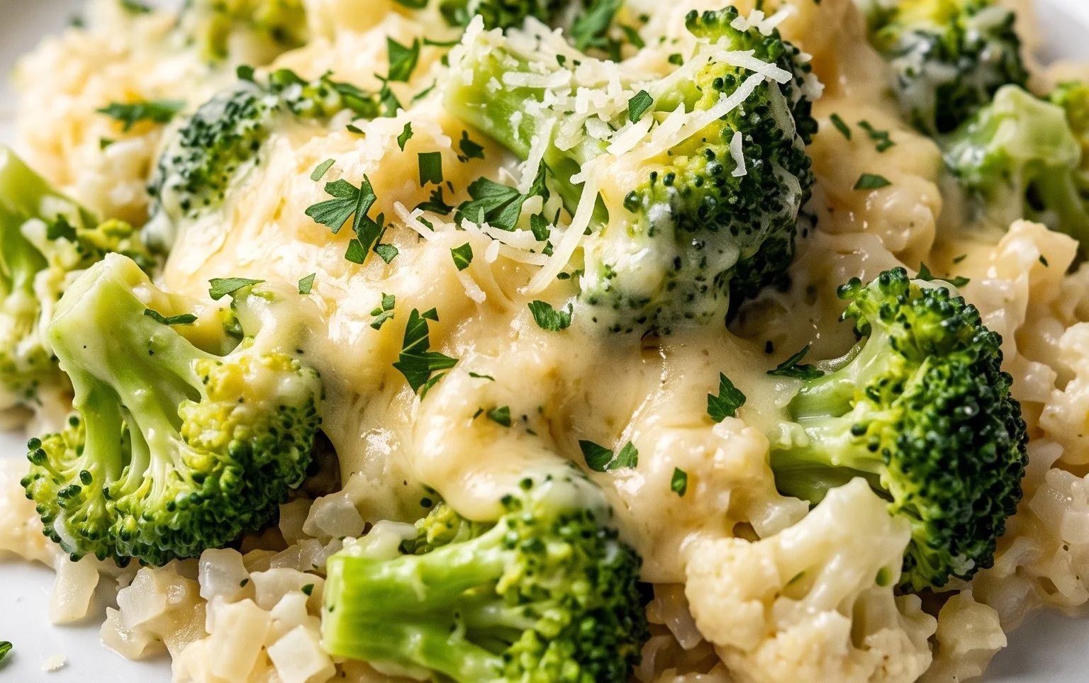 Cheesy Broccoli Cauliflower Rice