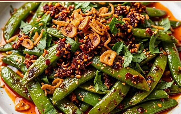 Chili Crisp Snap Pea Salad