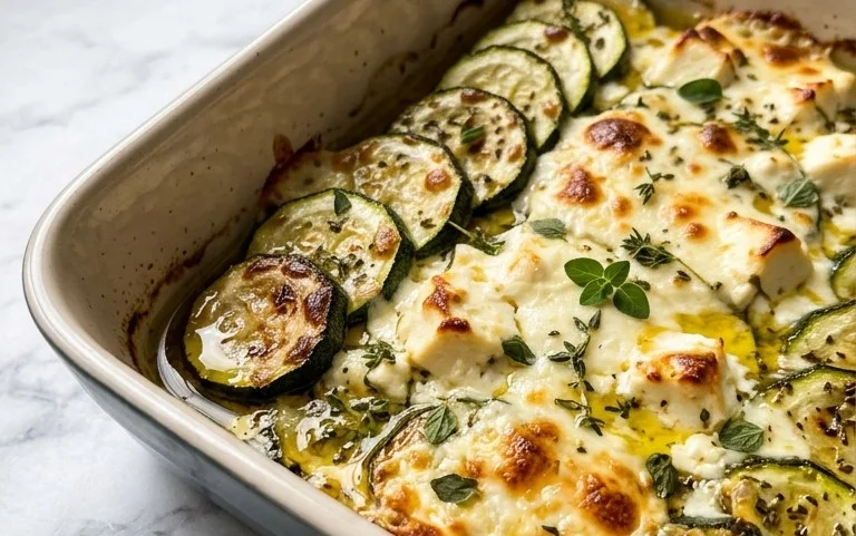 Courgettes feta au four