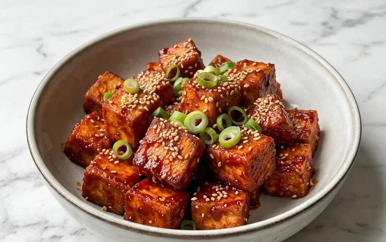 Crispy Gochujang Korean Tofu