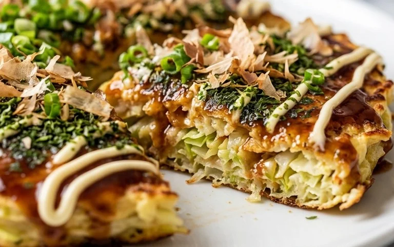 Okonomiyaki - Japanese Savoury Pancakes