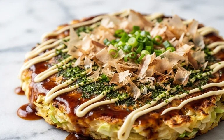 Okonomiyaki - Japanese Savoury Pancakes