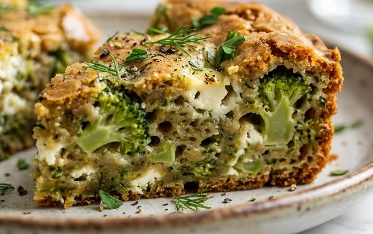 Broccoli and Feta Brownies