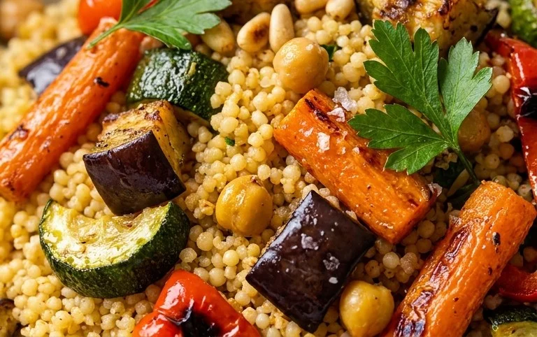 Röstgemüse Couscous für Geschmacksexplosion