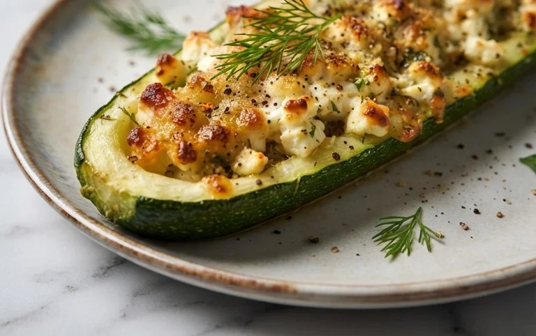 Feta Cheese Stuffed Zucchini