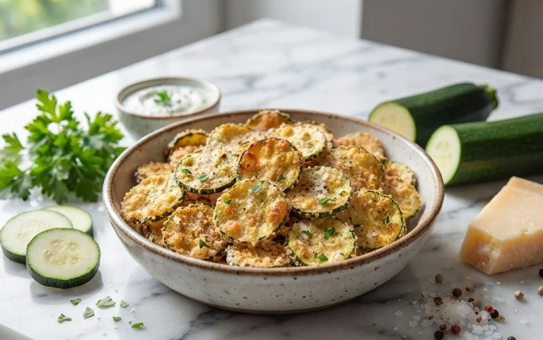 Crispy Baked Zucchini Chips