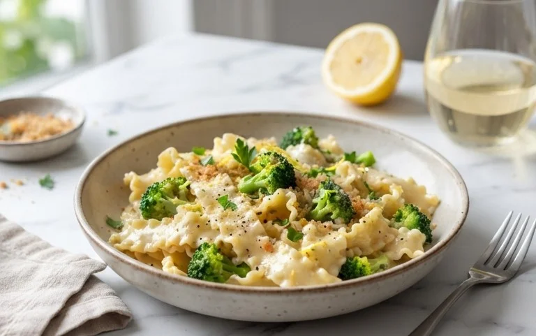 Mafaldine Pasta Limone with Broccoli