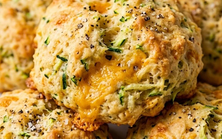Soft and Tender Zucchini Cheddar Biscuits