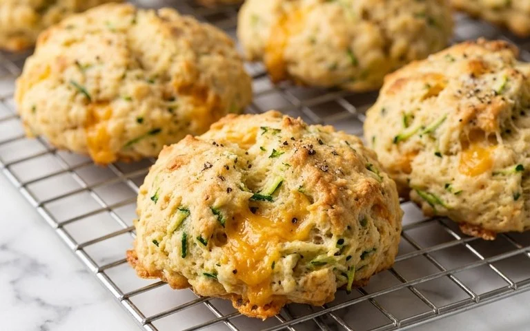 Soft and Tender Zucchini Cheddar Biscuits