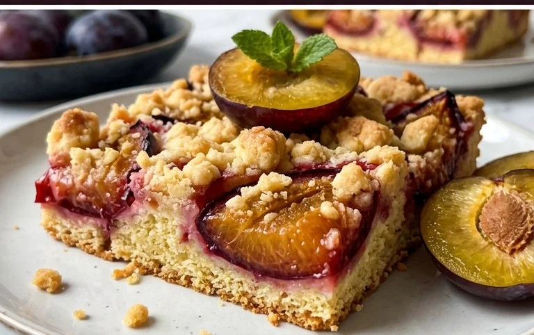 Saftiger Pflaumenkuchen vom Blech mit Streuseln von floweroma4
