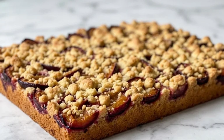 Saftiger Pflaumenkuchen vom Blech mit Streuseln von floweroma4