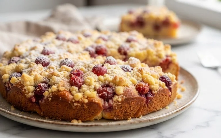 Kleiner Stachelnon-alcoholic beer- Streuselkuchen
