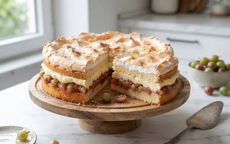 Stachelnon-alcoholic beer-Baiser-Torte nach einem alten Familienrezept