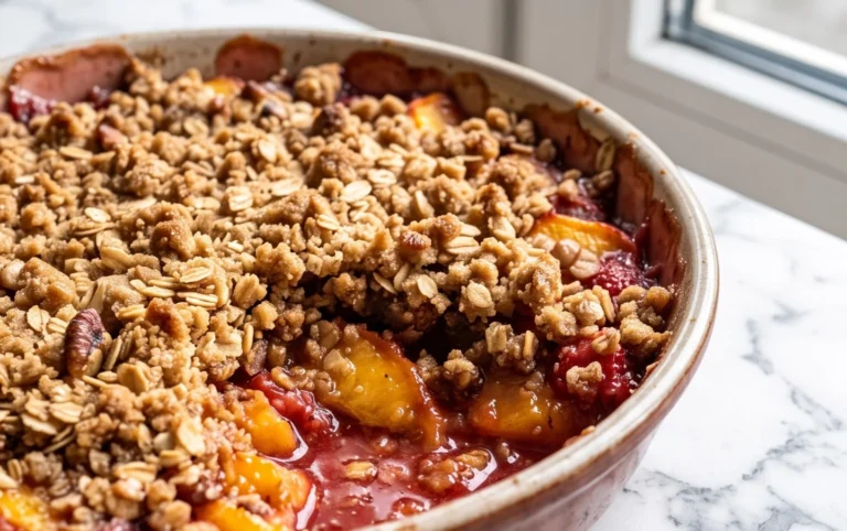 Peach & Strawberry Crisp