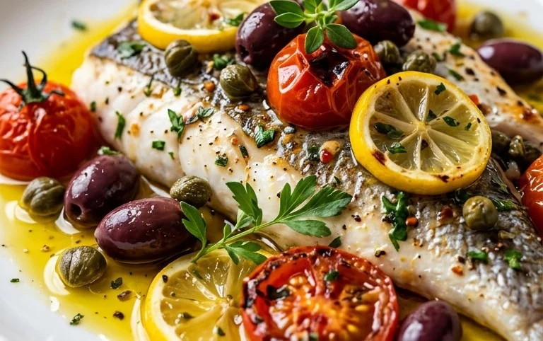 Easy Mediterranean Baked Fish Recipe - Flavorful & Quick