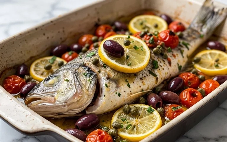 Easy Mediterranean Baked Fish Recipe - Flavorful & Quick
