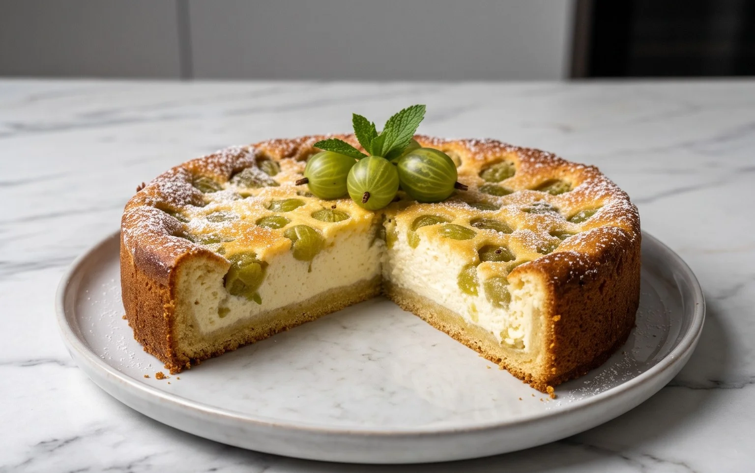 Stachelnon-alcoholic beerkuchen mit Quark und Schmand