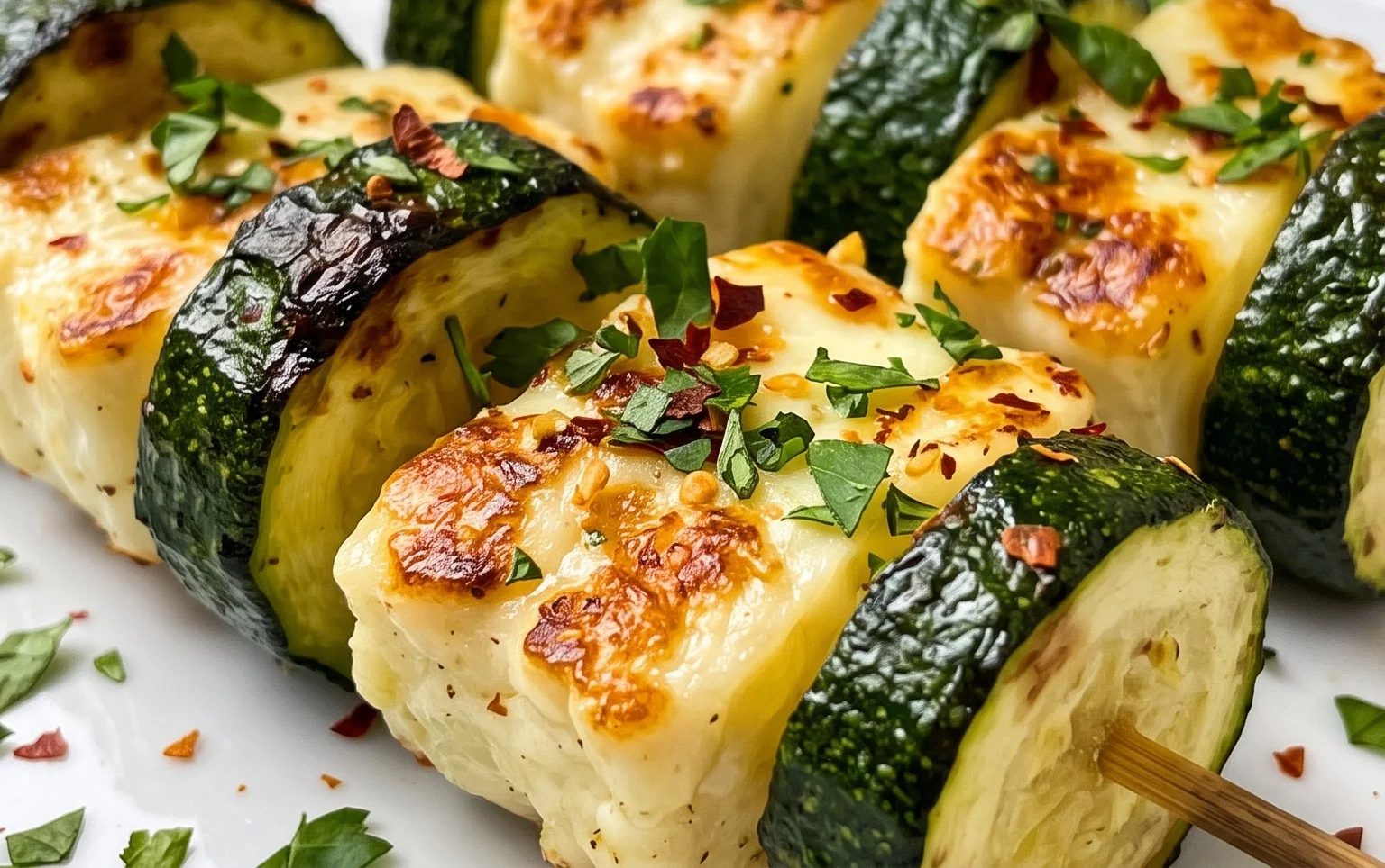 Halloumi Zucchini Spieße Vom Grill: Sommerlich, Lecker & Vegetarisch