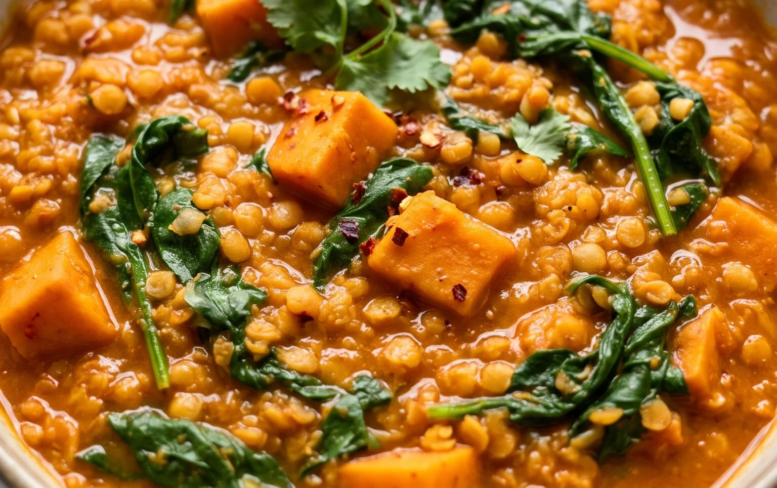 The Best Red Lentil Sweet Potato Curry
