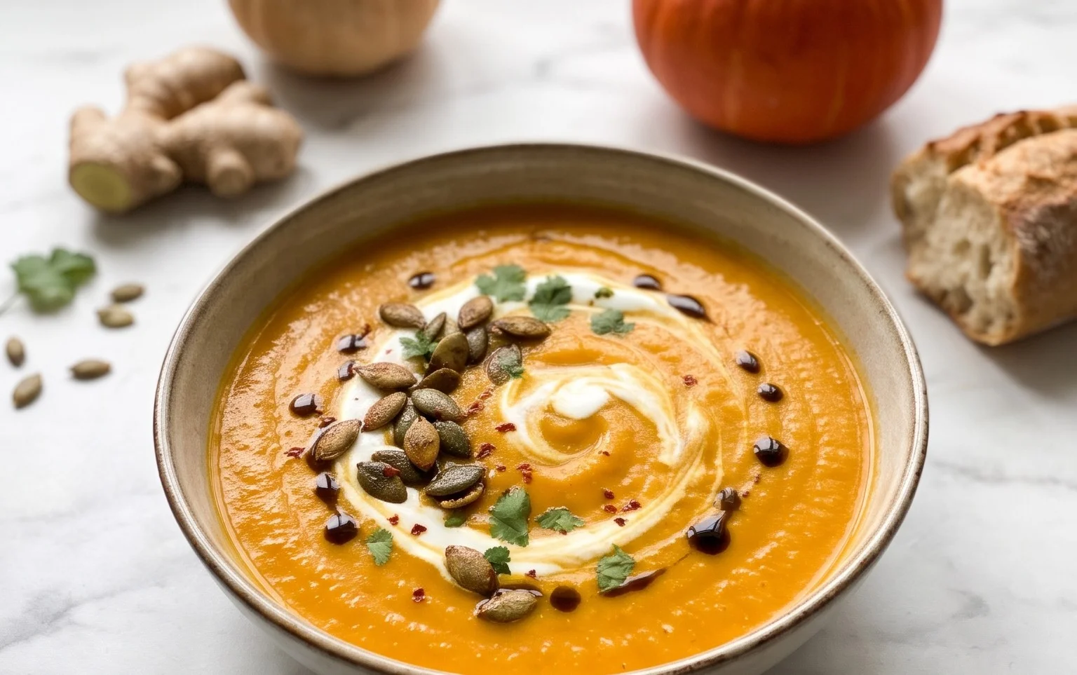 Würzige Kürbissuppe mit Curry: Cremig & Einfach